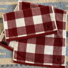 ラルフローレン　フェイスタオル　二枚　新品未使用　ポロ　赤　チェック