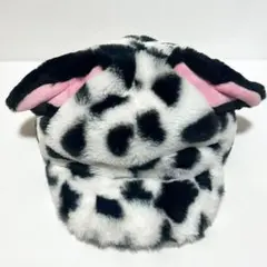 牛柄ファーキャップ　Disney ディズニー