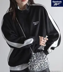 【未使用】Reebok トラックジャケット ブラック/ホワイト M