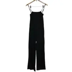 GRL オールインワン キャミソール ワイドパンツ ブラック サロペット