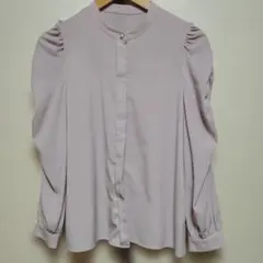 薄紫 パフスリーブ シャツのサムネイル