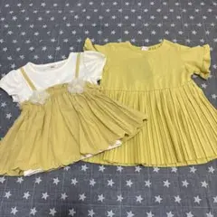 イエローフリルチュニック 95cm 2枚セット