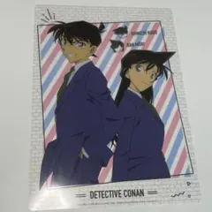 〔美品〕名探偵コナン　工藤新一　毛利蘭　クリアポスター（下敷きとしても）