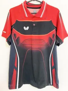 バタフライ　卓球ユニフォーム　Lサイズ　レッド　中古　U305