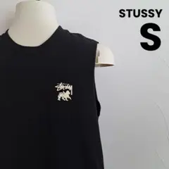 【希少】stussy ステューシー ノースリーブTシャツ　ラスタライオンのサムネイル