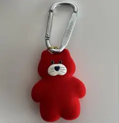 【mojojojo】くま 赤 カラビナ付きキーホルダー