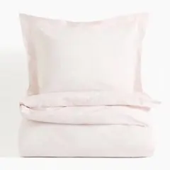 H&M コットンパーケール掛け布団カバー＆枕カバー シングル ライトピンクのサムネイル