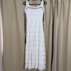 ROSYLUCE LACE COTTON DRESS WHITE タグ付き - メルカリ