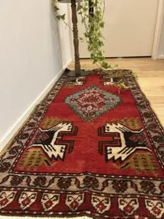 トライバルラグ・トルコヴィンテージラグ・ウール約51×110cm