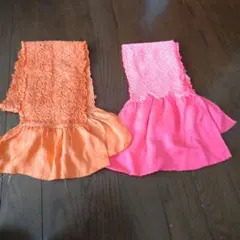 オレンジとピンクの帯揚げセット