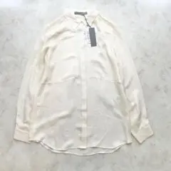 【定価2.5万円新品】theoryluxe　シルク100　とろみシャツ　38　M