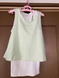 ノースリーブTシャツ ライトグリーン Sサイズ