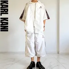 90s KARL KANI XLサイズ 半袖ナイロンセットアップ上下 B系Y2K