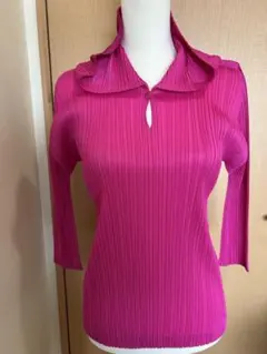 PLEATS PLEASE 蛍光イエローチュニック - メルカリ