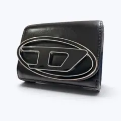 ディーゼル 三つ折り財布 レザー 黒 1DR Dロゴ　コンパクトウォレットのサムネイル