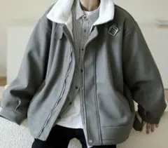 neos ビッグシルエット 裏ボア コート ボア ジャケット カーキ 美品