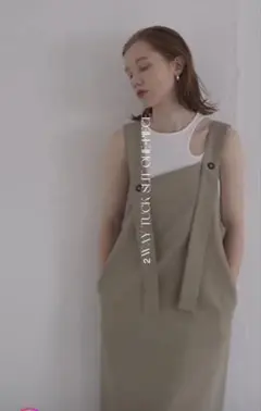 AMERI FUNCTION DENIM OVERALL DRESS ピンク - メルカリ