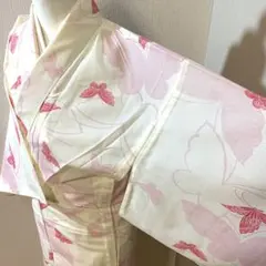 ふ*り様 B169⭐️洗える着物　小紋　着物　絽　夏着物　逸品　広襟