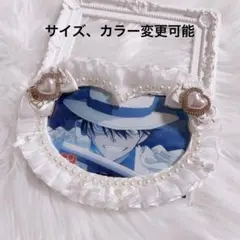 硬貨ケースデコ トレカケースデコ B7 横入れ レースデコ ホワイト