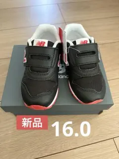 ニューバランス スニーカー 16.0cm I373 4ED ブラック×レッド