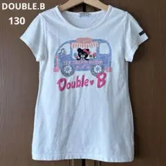 ミキハウス　ダブルビー　半袖　シャツ　Tシャツ アイス　ロゴ　女の子　春　夏