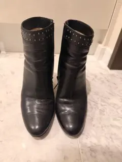 Cole Haan コールハーン スタッズ ショートブーツ 黒 約23.5cm