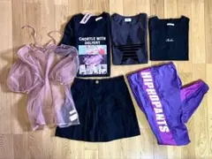 【値下】ティーンズ レディース Ｔシャツ パンツ チュール 6点まとめ売り 中古