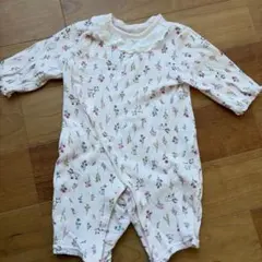 花柄動物プリントロンパース西松屋 60-70サイズ