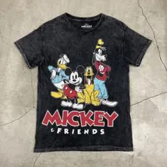Disney ミッキー&フレンズ Tシャツ S 墨黒 フェード mickeyのサムネイル