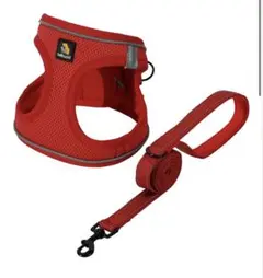 未使用品　レッド ソフトメッシュ ハーネス・リードセット XXS