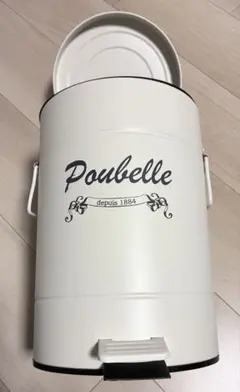 ペダル式ゴミ箱 ホワイト 蓋付き　取り外し可能Poubelle 新品未使用のサムネイル