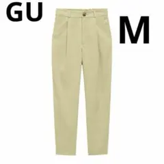 GU ライトコーデュロイタックテーパードパンツカジュアルパンツ イエロー M