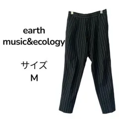 earth music&ecology ストライプ テーパード パンツ