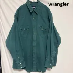 wrangler エメラルドグリーンシャツ