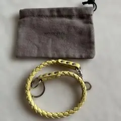 BOTTEGA VENETA イントレチャート キーリング イエロー
