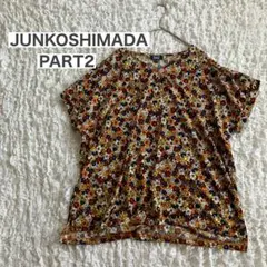 PART2 BY JUNKO SHIMADA 花柄 半袖 Vネックブラウスのサムネイル