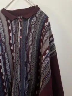 Perushu ペルーシュ 3Dニット ポロセーター Lサイズ クージー風