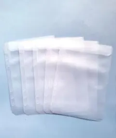 5枚 クリアルーズリーフ ファイル ポケット A5 シール帳 整理などに