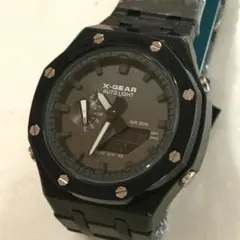 【24時間以内発送】X-GEAR ロイヤルオーク型 オマージュ腕時計 アナデジのサムネイル