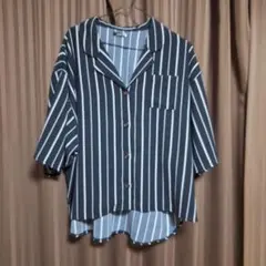 ストライプシャツ　3L