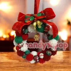 健康＆ご多幸祈願】サンタパンダちゃん♡リボンレイXmasリース☆ギフト