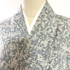単衣 木綿着物 浴衣 Mサイズ ウィリアムモリス アネモネ 新品未使用 春