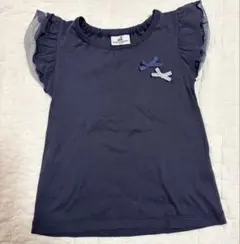 parentdream フリル袖 Tシャツ 110cm ネイビー