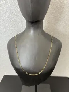 最安値】K18 18金 18k YG ペーパークリップネックレス 55cm - メルカリ