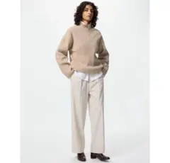 UNIQLO ユニクロ タックワイドパンツ NATURAL S