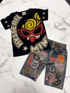 ヒステリックミニ 90cm半袖Tシャツ ハーフパンツセット