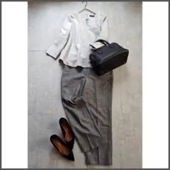 秋冬 オフィスカジュアル きれいめ セットアップ コーデ売り テーパードパンツ