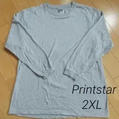 Printstar 長袖Tシャツ グレー 2XL プリントスターのサムネイル
