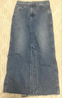 アシンメトリーバックデニムスカート