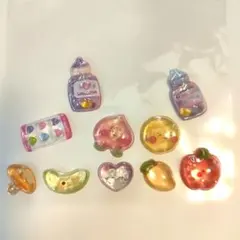 カラフルフルーツとボトルシール10個セット　ボンボンドロップ　おすそわけ